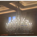 Luxe moderne grand grand hall de l&#39;hôtel bougie cristal lustres LED verre pendentif lumière pour l&#39;intérieur